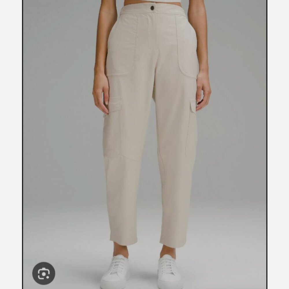 Women's Size 31 Lululemon Utilitech Cargo Pants Natural Ivory High Rise